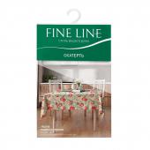 Скатерть рогожка 145х180 "Fine Line" рис 62019-1 Гранаты на желтом