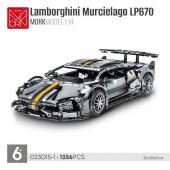 Конструктор MORK Lamborghini Murcielago LP670 1:14 (открываются двери) 1356 дет. (023015-1)