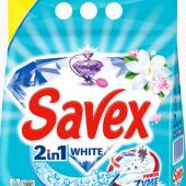 Порошок стиральный "SAVEX" 2 in 1 White Automat, 2кг