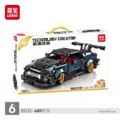 Конструктор LEIBAO Nissan GT-R 1:24 (инерционная открываются двери) 681 дет. (8203)