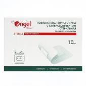 Повязки раневые Angel суперадсорбирующие, 8*6 см, 10 шт