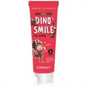 Детская гелевая зубная паста DINO's SMILE c ксилитом и вкусом колы, 60г, Consly