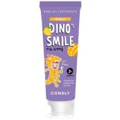 Детская гелевая зубная паста DINO's SMILE c ксилитом и вкусом манго, 60г, Consly