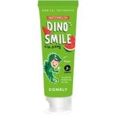 Детская гелевая зубная паста DINO's SMILE c ксилитом и вкусом арбуза, 60г, Consly