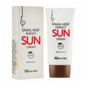 SECRET SKIN SNAIL+EGF PERFECT Крем солнцезащитный для лица SPF 50+++, 50мл