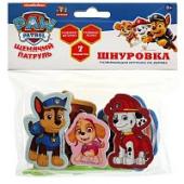 Игрушка деревянная Щенячий Патруль шнуровка-бусы, пакет Буратино