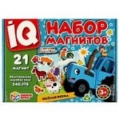 Весёлая ферма.IQ набор магнитов. Синий трактор. 250х185х25мм. Умные игры