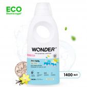 Гель для стирки детских вещей WONDER LAB, эко, подходит для новорожденных от 0 до 2 лет, гипоаллергенный, с ароматом пудры и ванили, 1400 мл