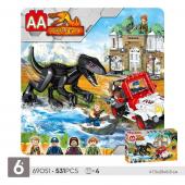 Конструктор AA (PRCK) Dinosaur World: Побег от Индораптора 531 дет. (69051)