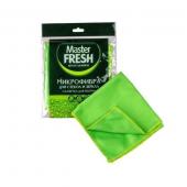 Салфетка д/стекол и зеркал Master FRESH, микрофибра 30х30 см (1 шт)