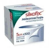 Лейкопластырь фиксирующий на тканевой основе белого цвета silkofix 5X500СМ