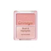 Divage Палетка для лица Blush & Highlighter Duo Face Palette Ж Тон 01