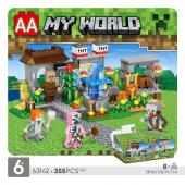 Конструктор AA (PRCK) My World: Фермерская кухня 4в1 8шт в уп. 355 дет. в наборе (63142) [цена за 1 шт.]