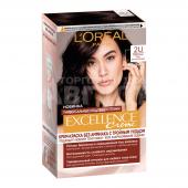 Крем-краска для волос L'Oreal Excellence Creme без аммиака, универсальный тон 2U, очень темно-каштановый