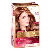 Краска для волос L'Oreal Excellence Creme тон 6.32, золотистый темно-русый