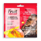 Шампунь возрождающий + маска возрождающая Витэкс FRUIT Therapy 3 в 1, манго и масло авокадо, 2*10 мл