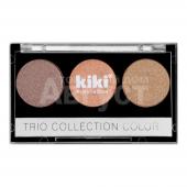 Тени для век Kiki Trio Collection Color палетка 3 оттенка, латте, капучино, кофейные, тон 104