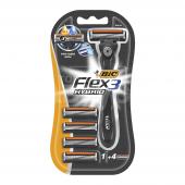 Станок для бритья Bic FLEX & Easy 3 лезвия 4 сменные кассеты, мужской, 1 шт