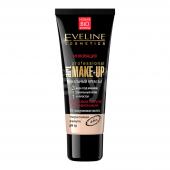 Крем тональный EVELINE ART Make-UP Professional 3 в 1, тон Слоновая кость, 30 мл