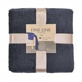 Плед велсофт "Fine Line" 150х200 Графит 19-3927 кубик