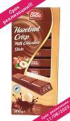 Mister CHOC Молочный шоколад с ореховой помадкой, Hazelnut Crips, 200 гр