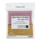 SUNG BO CLEAMY SHINY MESH Набор скрубберов для мытья посуды, 2шт (28х30)