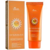 EKEL UV SUN BLOCK Солнцезащитный крем с экстрактом алоэ SPF50PA+++, 70мл