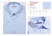 TC27Xs** Сорочка подростковая корот. рукав притал., голубой, BROSTEM